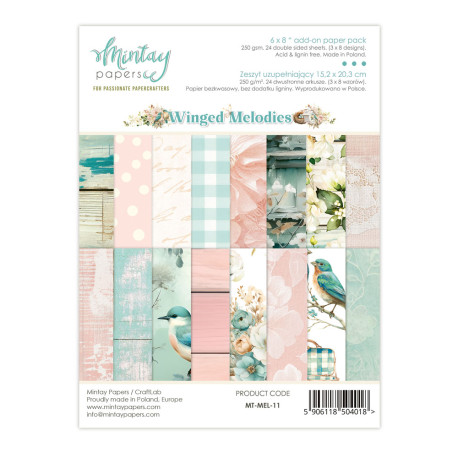 Mintay Papers Winged Melodies ADD-ON Paper Pack 15x20cm