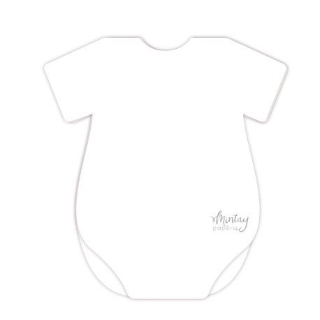 Mintay Baby Onesie Card Base - White 5 pz