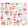 Simple Stories Heartstrings Bits & Pieces 47pz