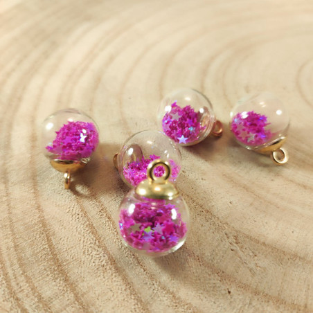 Sfera in vetro con Stelline Prugna