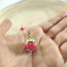 Sfera in vetro con Stelline Rosse