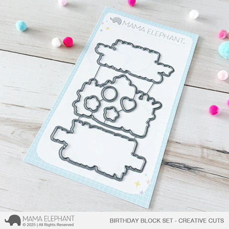 Mama Elephant Birthday Block Set CREATIVE CUTS