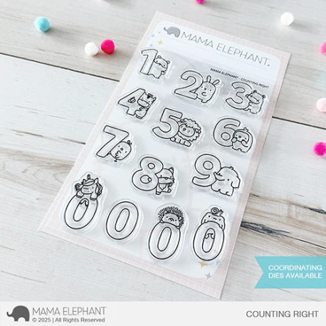 Mama Elephant COUNTING RIGHT Clear Stamp