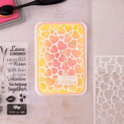 Nellie‘s Choice Mixed Media Stencil Pop Up Hearts