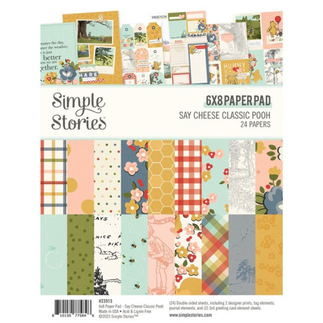 Simple Stories Say Cheese Classic Pooh Paper Pad 15x20cm