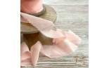 Old Fashion Ribbon Silk Chiffon PEACH