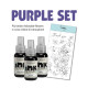 TOMMY Purple set – 3 ink extreme 50ml – Malva – Glicine Chiaro – Pervinca + TIMBRO Adorable flowers e CORSO ONLINE