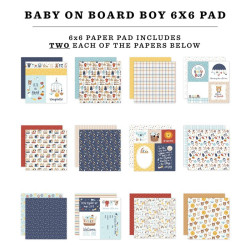 Echo Park Baby On Board It's a Boy! Paper Pad 15x15cm