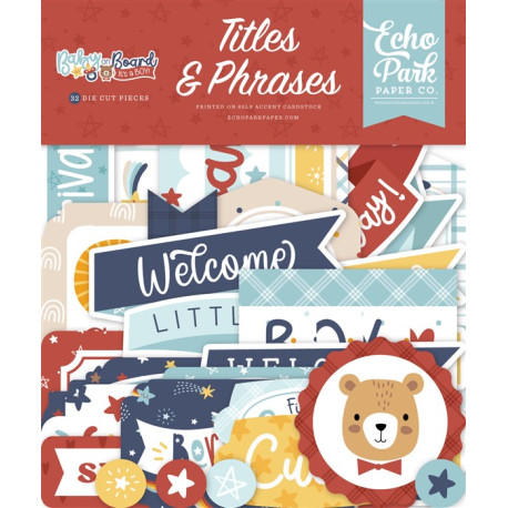 Echo Park Baby On Board It's a Boy! Titles & Phrases 32pz