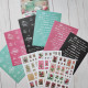 Studio Light Sending You Love A6 Stickers Postage Stamps & Quotes