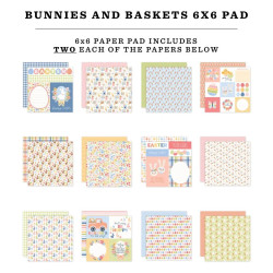 Echo Park Bunnies And Baskets Paper Pad 15x15cm