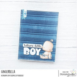 Stamping Bella BABY BOY & GIRL RUBBER STAMP