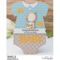 Stamping Bella BABY BOY & GIRL RUBBER STAMP