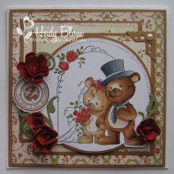 Timbro Whimsy Stamps Mr and Mrs Teddy