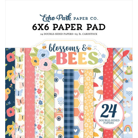 Echo Park Blossoms And Bees Paper Pad 15x15cm