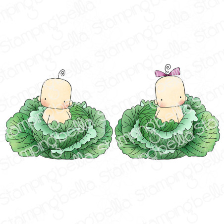 Stamping Bella CABBAGE PATCH BOY & GIRL RUBBER STAMP