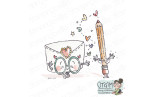 Stamping Bella SPEC-TACULAR LETTER & PENCIL RUBBER STAMP