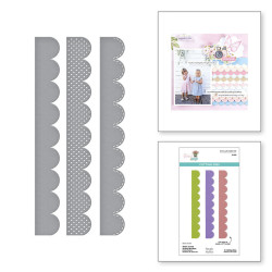 Spellbinders Stitch & Dots Scallop Borders Etched Dies