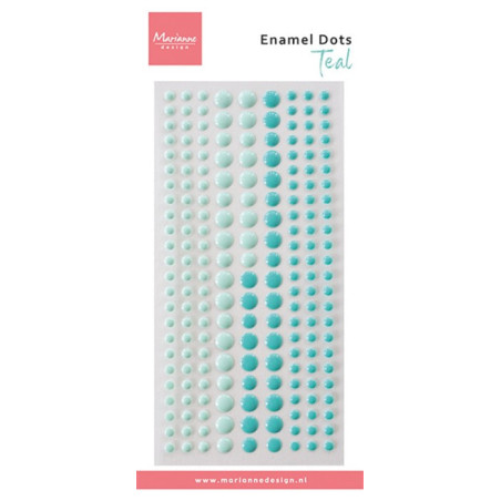 Marianne Design Decoration Enamel Dots Duotone Teal