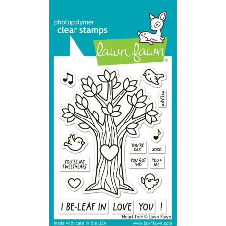 LAWN FAWN Heart Tree Clear Stamps