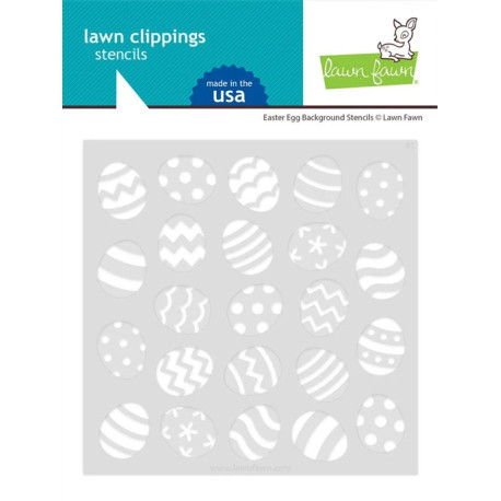 Lawn Fawn Easter Egg Background Stencils 2pz