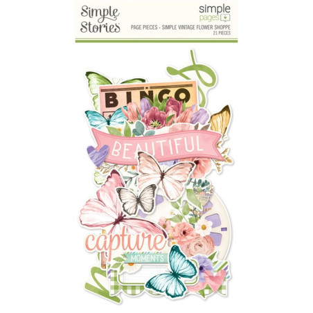 Simple Stories SIMPLE PAGES PIECES Simple Vintage Flower Shoppe