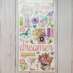 Simple Stories Simple Vintage Flower Shoppe Chipboard Stickers