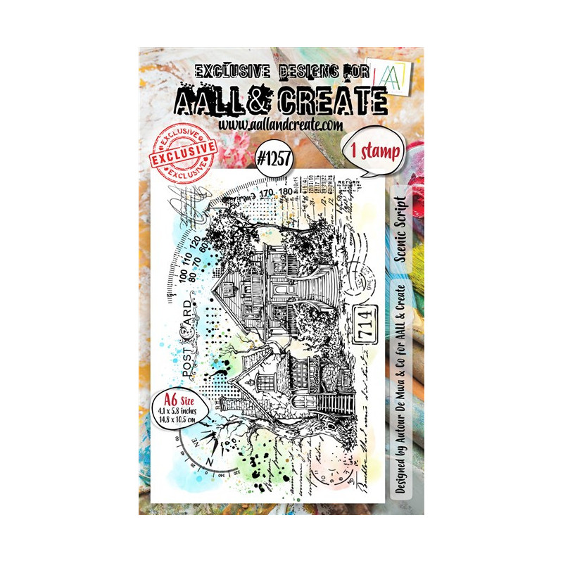 AALL & Create Stamp Set A6 1257 Scenic Script