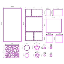Nellie's Choice Multi Frame Dies Slimline Flowers