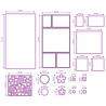 Nellie's Choice Multi Frame Dies Slimline Flowers