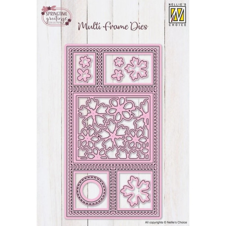 Nellie's Choice Multi Frame Dies Slimline Flowers