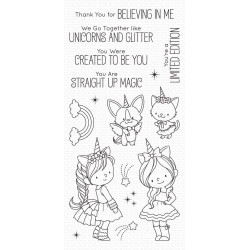 My Favorite Things Unicorns and Glitter Clear Stamps