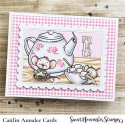 Sweet November Stamps Spill the Tea Clear Stamp Set
