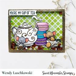Sweet November Stamps Spill the Tea Clear Stamp Set
