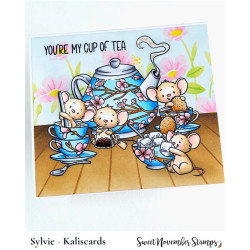 Sweet November Stamps Spill the Tea Clear Stamp Set