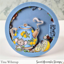 Sweet November Stamps Spill the Tea Clear Stamp Set