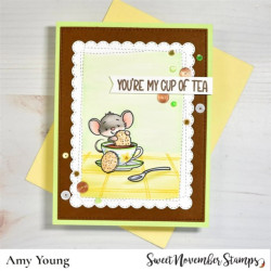 Sweet November Stamps Spill the Tea Clear Stamp Set