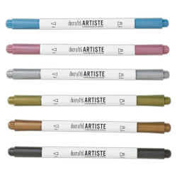 DoCrafts Dual Tip Calligraphy Pens Metallic
