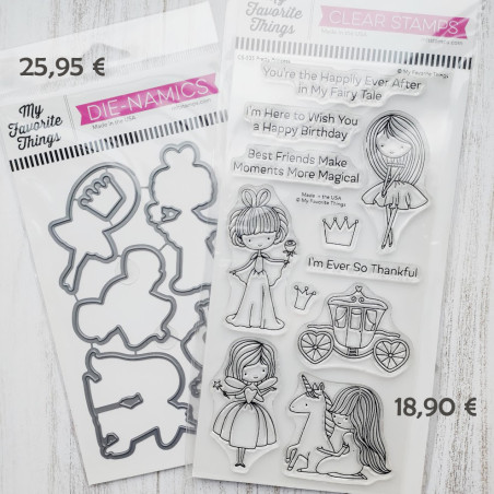 SET My Favorite Things Pretty Princess TIMBRI + FUSTELLE