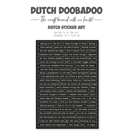 Dutch Doobadoo Dutch Sticker A5 Happy Spring 2