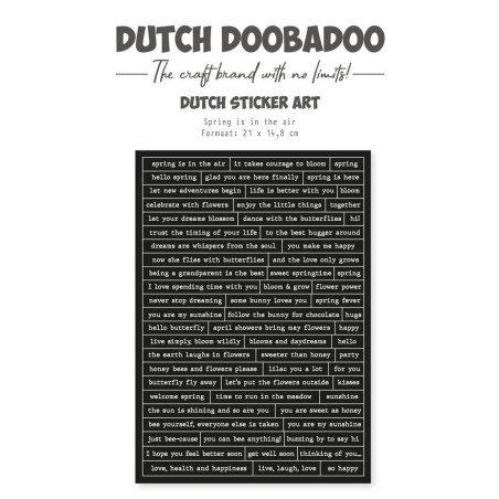 Dutch Doobadoo Dutch Sticker A5 Happy Spring 2