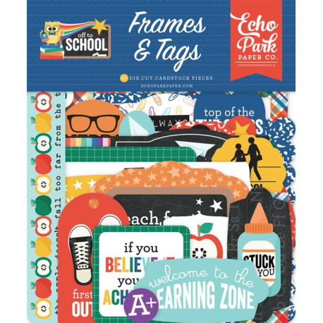 Echo Park Off To School Frames & Tags 34pz
