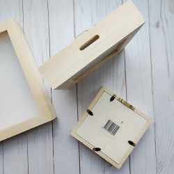 SCATOLA CORNICE SALVADANAIO apribile 25x25x4cm