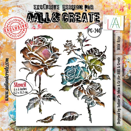 AALL & Create Stencil 240 Wild Rose