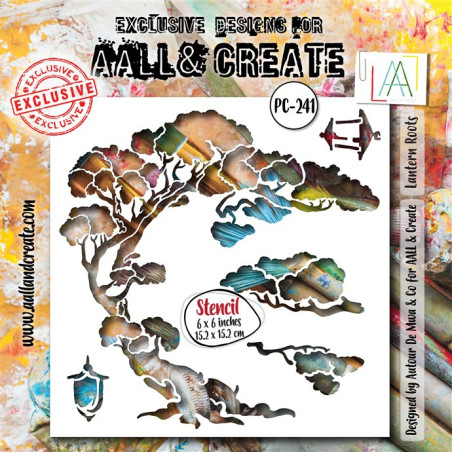 AALL & Create Stencil 241 Lantern Roots