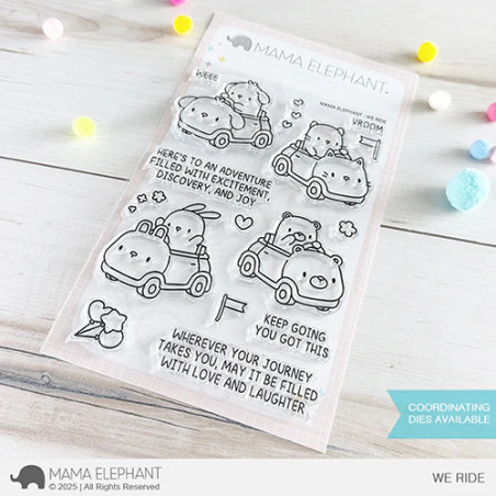 Mama Elephant WE RIDE Clear Stamp