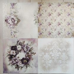 Alchemy of Art In Purple Colors Paper Collection Set 30x30cm 6fg