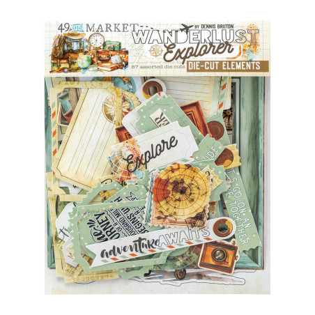 49 and Market Wanderlust Explorer Die-Cut Elements 87pz