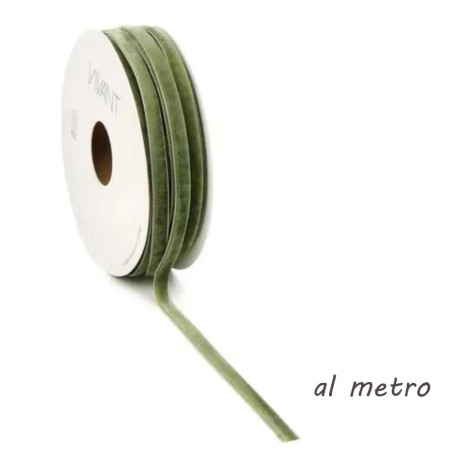 Nastro di Velluto Verde Muschio al metro
