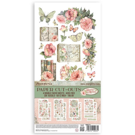 Stamperia House of Roses Paper Cut-outs 4fogli